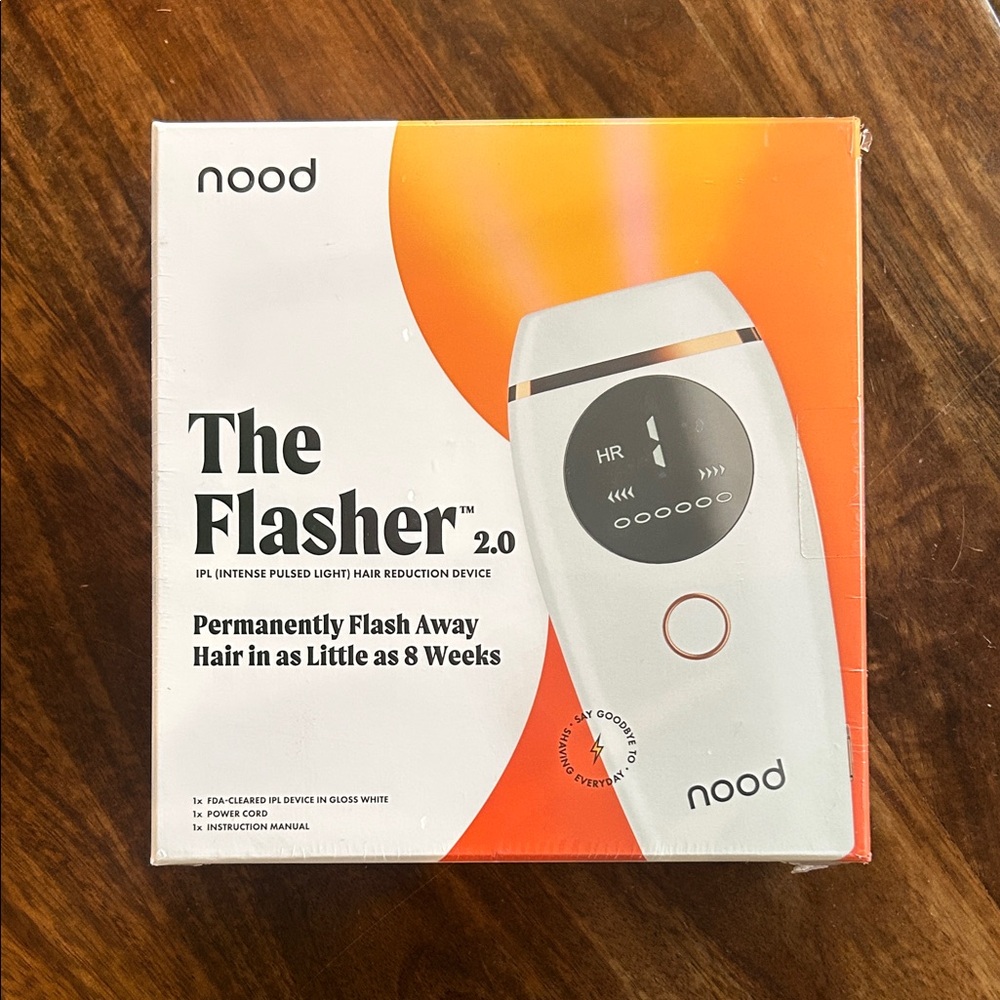 New in box Nood The Flasher 2.0 IPL Hair Reduction Device - White